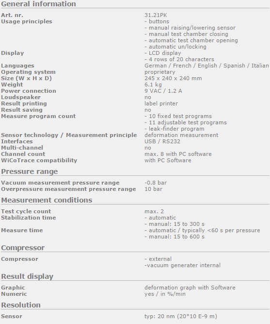 Características del producto
