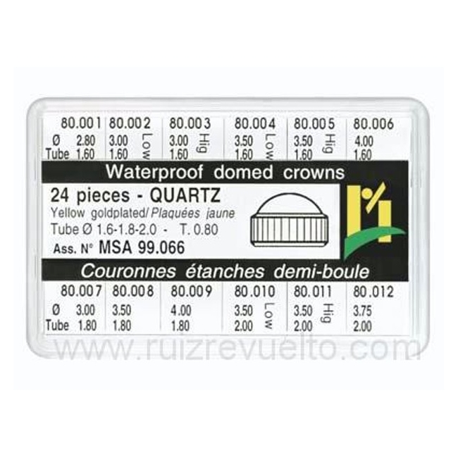 surtido 24 coronas acuaticas chapadas rosca 80