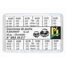 surtido 24 coronas bolsillo cromado con pulsador