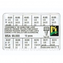 surtido 12 coronas roscadas con tubo de caja chapadas r.90