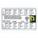 surtido 12 coronas roscadas con tubo de caja R-90 cha y pl.