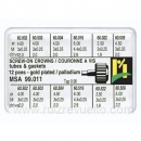 Surtido 12 coronas roscadas con tubo de caja R-90 chapadas