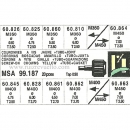 surtido 20 coronas roscadas con tubo de caja chapadas