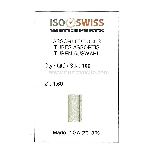 bolsa 100 tubos de corona dm 1.60 mm dm