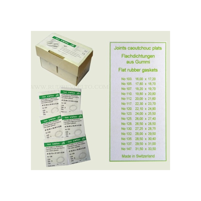 surtido 30 piezas juntas planas reloj mecanico