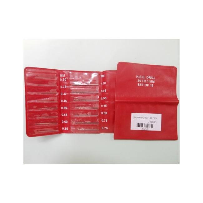 BROCAS 0.30 A 1.00 MM DM HSS JGO 15 PZ 