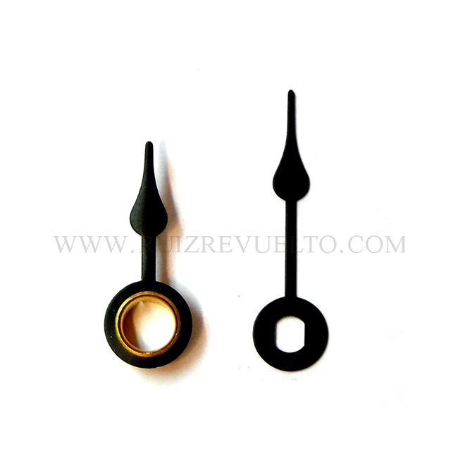 agujas estilo negras 25/15 pera