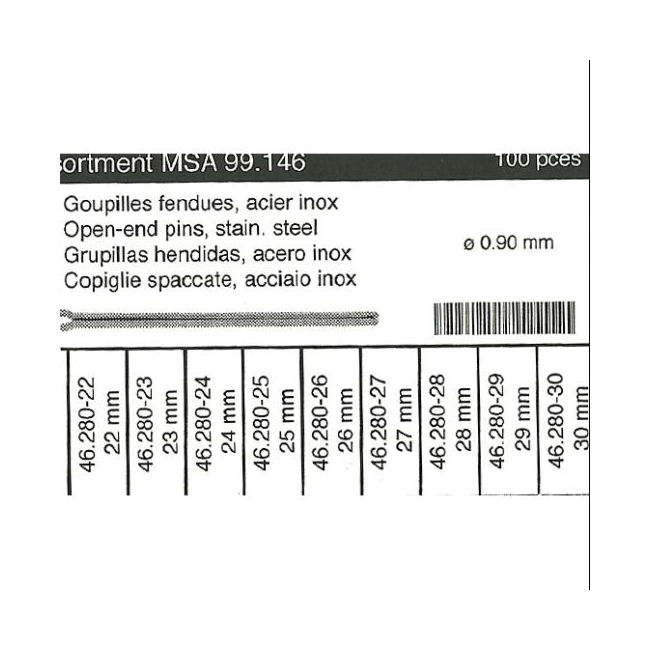surtido 100 pz horquilla de armis 0.90 mm dm 21 a 30 mm