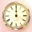 reloj insertar 85 mm numeros romanos esfera blanca bisel plateado