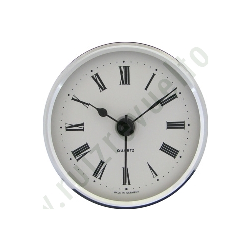 reloj insertar 66 mm numeros romanos esfera blanca bisel cromado