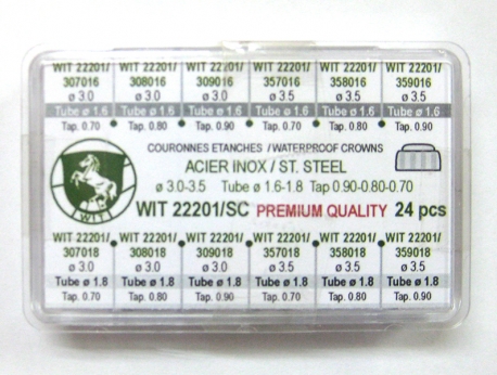 surtido 24 coronas acuaticas acero inox WIT de 0.90/0.80/0.70