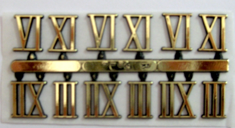 Números dorados romanos (3,6,9,12)