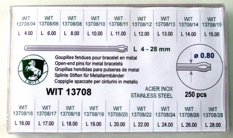SURTIDO HORQUILLA WIT 13708 250 PZ 0.8MM