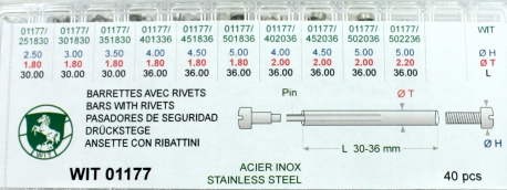 Surtido de 40 pasadores de tornillo WIT 01177