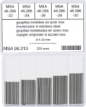Surtido 200 pz moleteado 1.20 mm dm ancho 22 a 30 mm