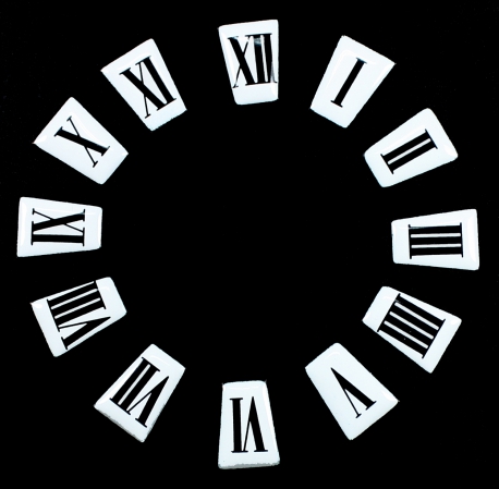 Números cuadrados para reloj