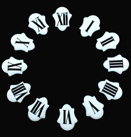 Números para reloj de pared antiguo