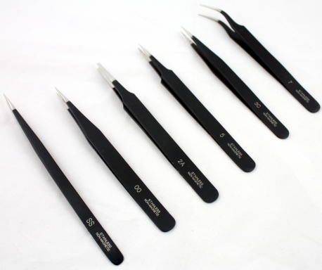 Estuche de 6 pinzas cubiertas no magnéticas