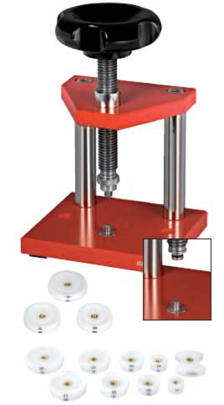 Prensa con 12 tases para fondo de presión