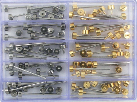 Surtido de pasadores gruesos de acero y chapados H105