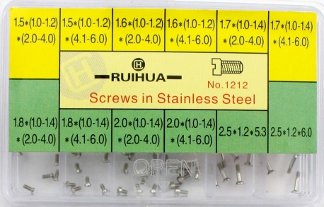 Surtido de tornillos planos de fondo RUIHUA Nº 1212 Ref H081