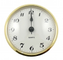 reloj insertar 72 mm numeros arabes esfera blanca bisel dorado