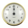 reloj insertar 72 mm numeros arabes esfera blanca bisel dorado