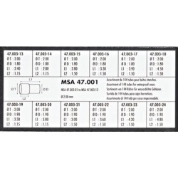 Surtido 144 tubos calibrados dm 2.00 mm MSA 47.001