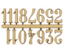 Números dorados árabes 16 mm de alto MSA 55.603