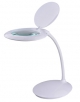 Lámpara con lupa de sobremesa LCD con brazo flexible