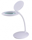 Lámpara con lupa de sobremesa LCD con brazo flexible