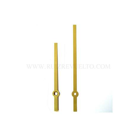 Agujas rectas doradas 115/95