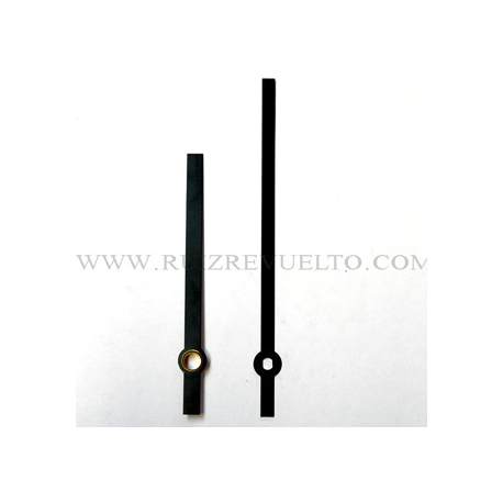 agujas rectas negras 90/55