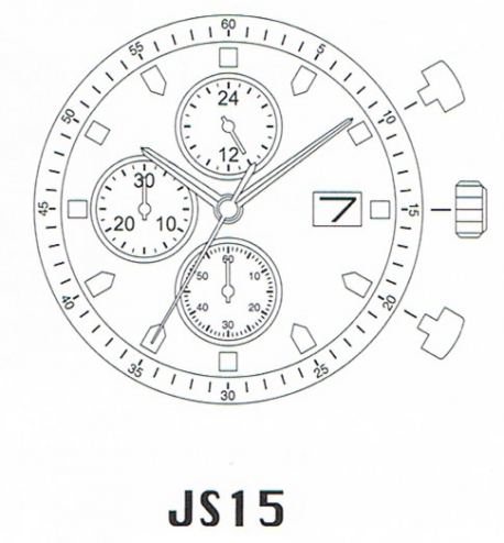 Movimiento MIYOTA JS15