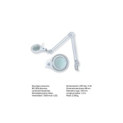 LAMPARA C/LUPA 90 LED SOBREMESA