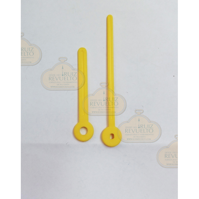 AGUJAS PLASTICO CEE RECTAS NEGRAS 80 MM MINUTERO