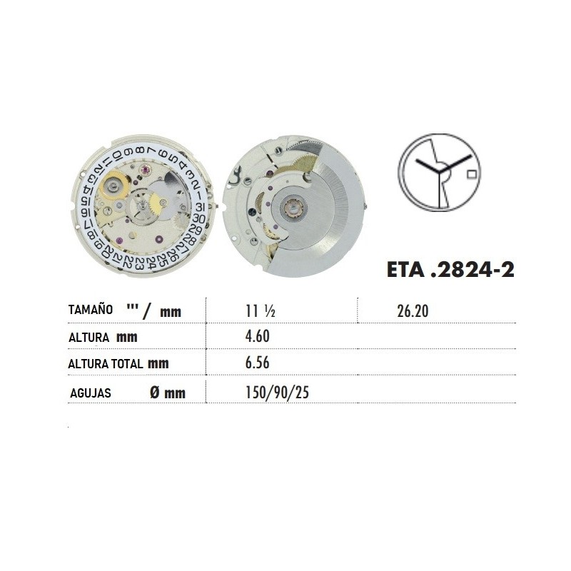 MOVIMIENTO ETA 2824-2 ENVASE OFICIAL