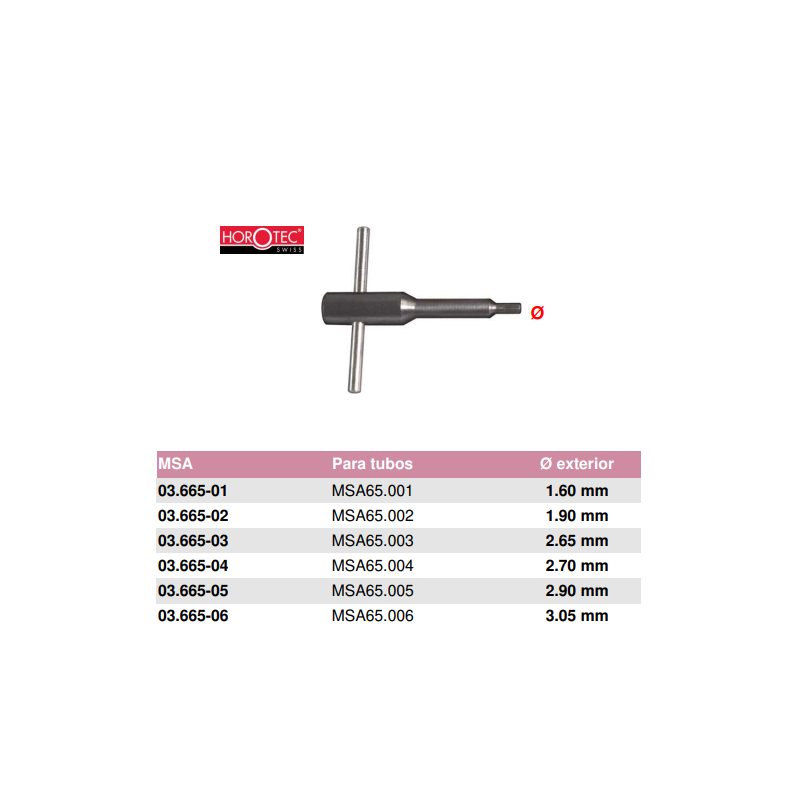 llave tubos MSA 2.65 dm
