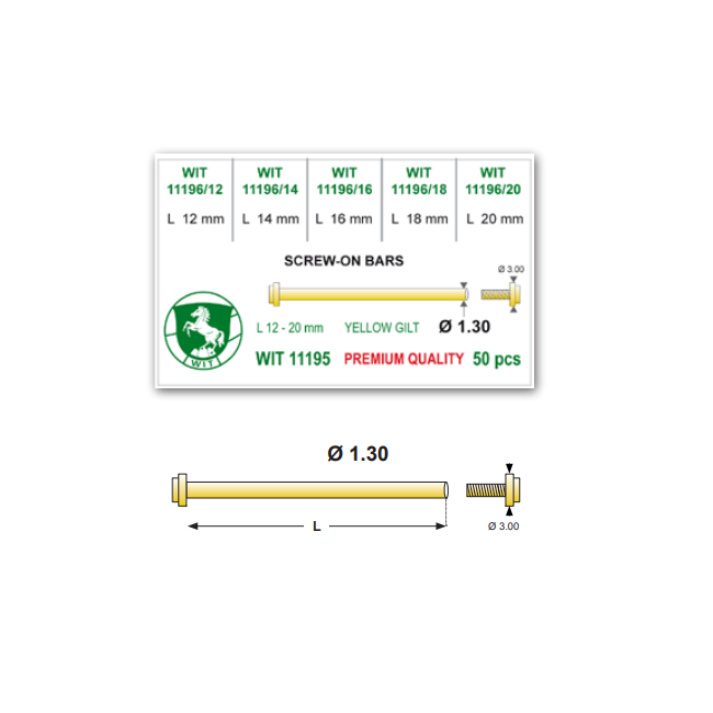 Pasador Tornillo dorado WIT 11195