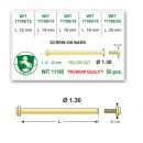 SURTIDO 50 PASADORES TORNILLO CHAPADO 1.30 WIT 11195