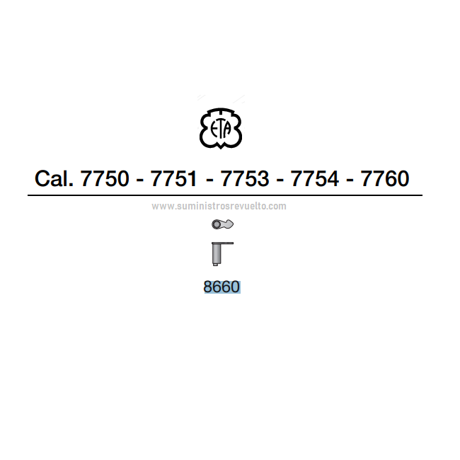 VALJOUX 7750 / 8660 Mando desbloqueo martillo de horas