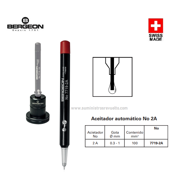 ACEITADOR AUTO BERGEON 7719-2A ROJO