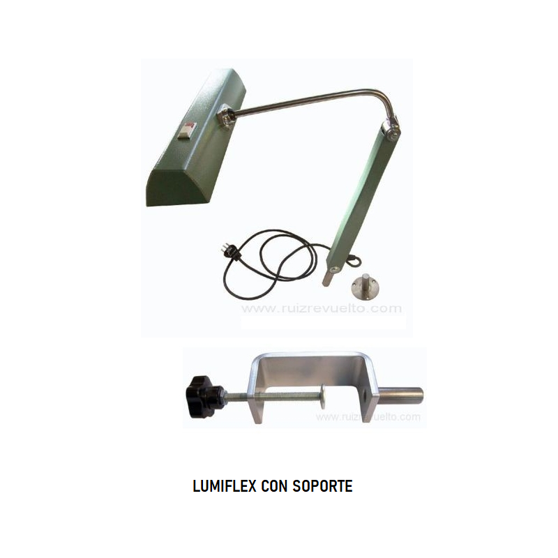 Lampara Lumiflex con soporte de mordaza