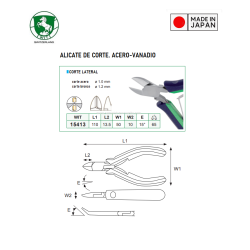 Alicate corte lateral WIT 15413