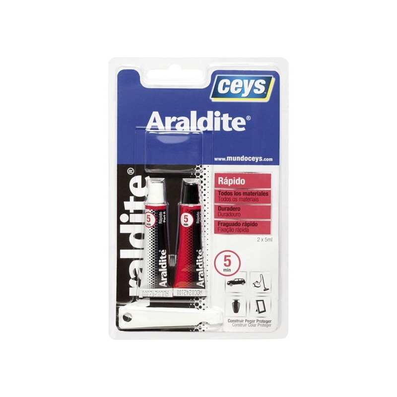 ADHESIVO BICOMPONENTE CEYS ARALDIT RÁPIDO PEQUEÑO 5 + 5 ML