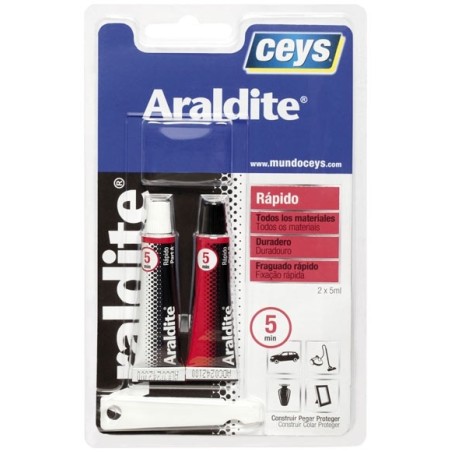 ADHESIVO BICOMPONENTE CEYS ARALDIT RÁPIDO PEQUEÑO 5 + 5 ML