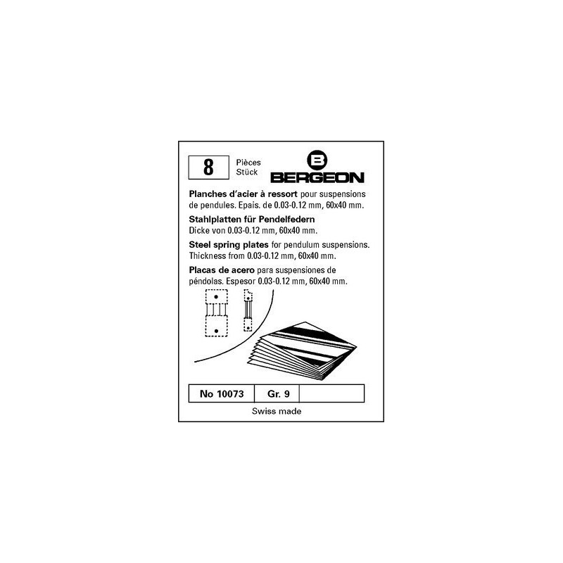 Bergeon 10073 planchas para suspension