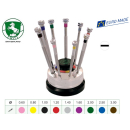 Juego 9 destornilladores WIT con zócalo y mechas intercambiables.