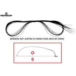 Bergeon 1557 Surtido 10 crin arco torno [OFERTA]