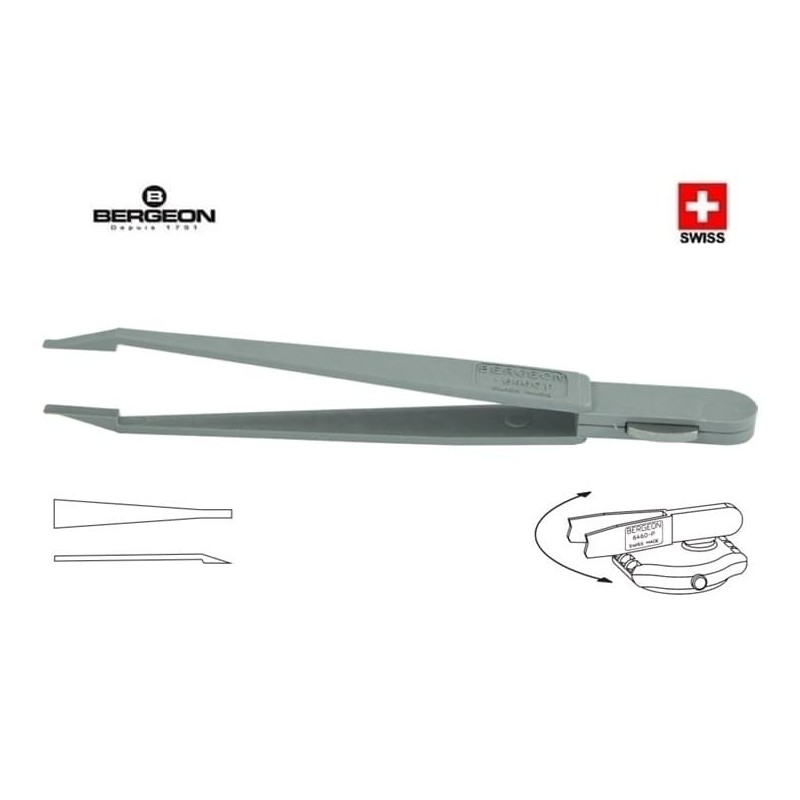 pinza plastico Bergeon para pilas
